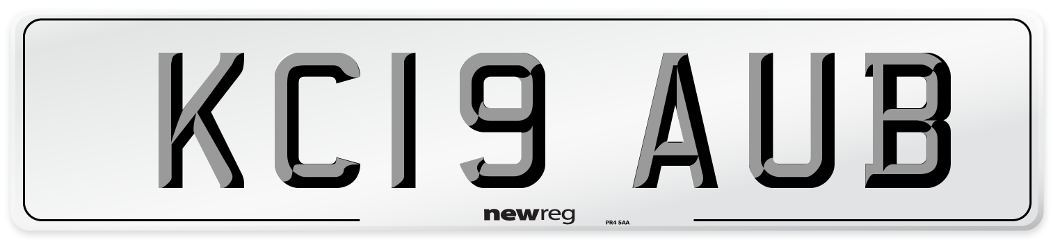 KC19 AUB Number Plate from New Reg